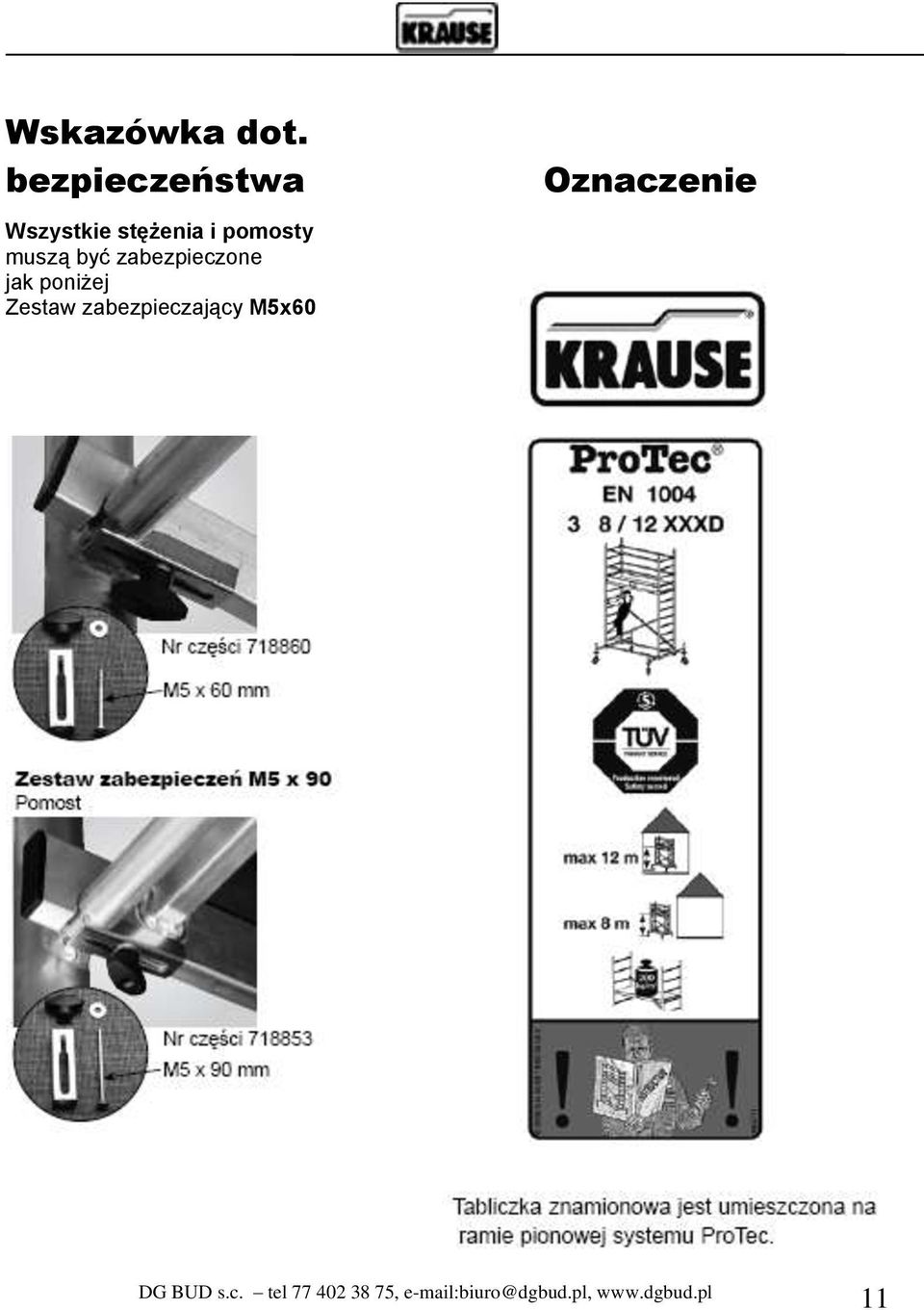 i pomosty muszą być zabezpieczone
