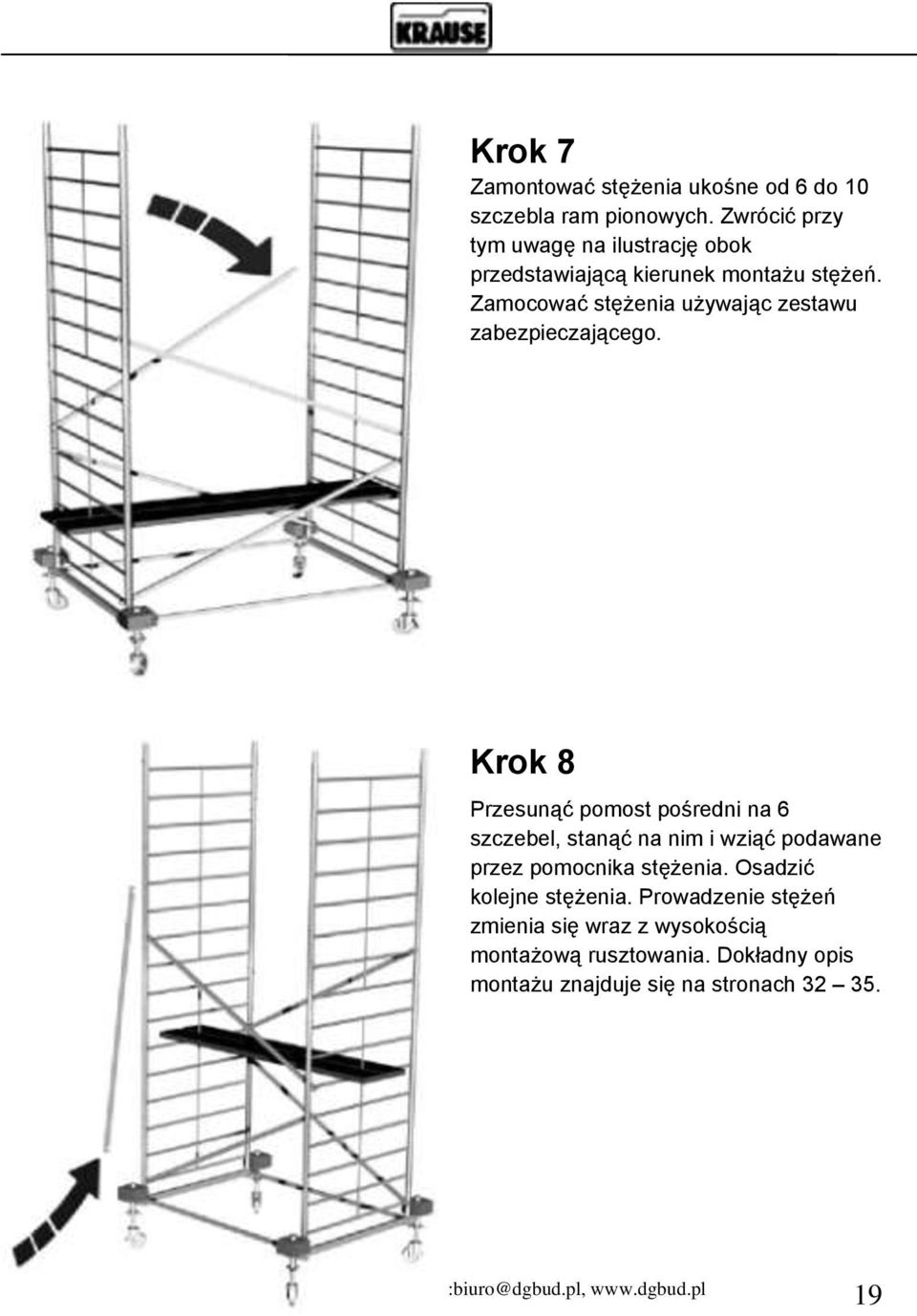 Zamocować stężenia używając zestawu zabezpieczającego.
