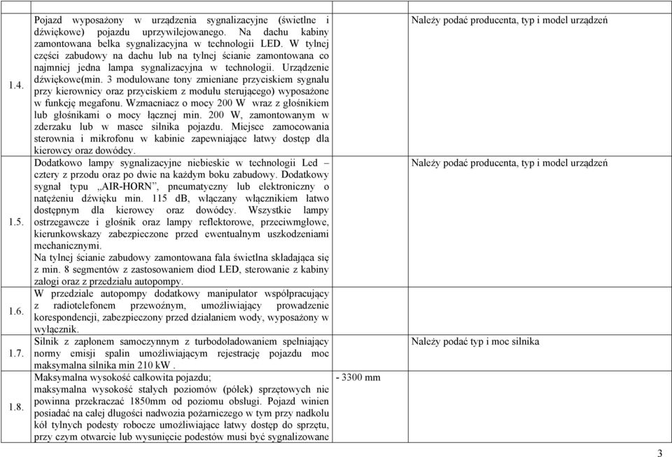 3 modulowane tony zmieniane przyciskiem sygnału przy kierownicy oraz przyciskiem z modułu sterującego) wyposażone w funkcję megafonu.