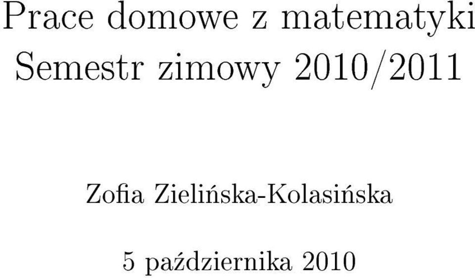 zimowy 2010/2011 Zoa