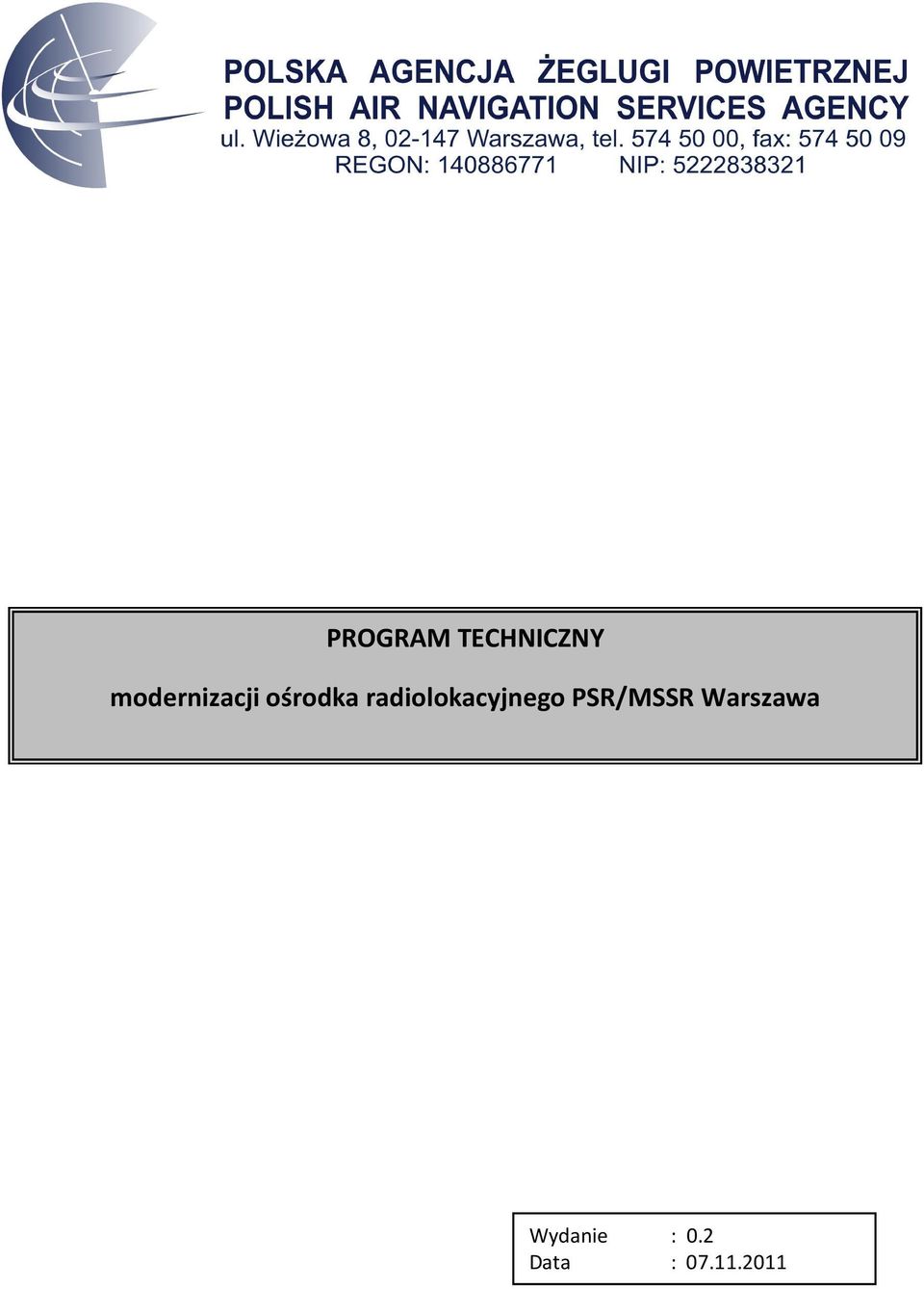 radiolokacyjnego PSR/MSSR
