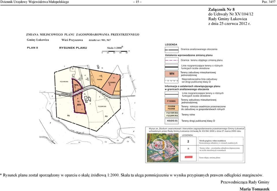 oparciu o skalę źródłową 1:2000.