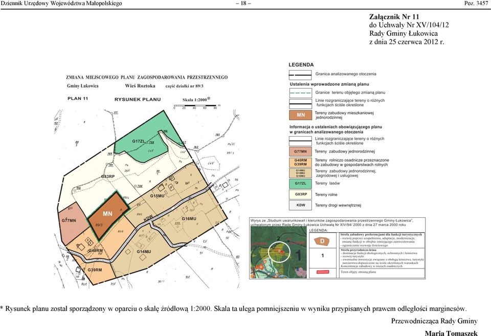 oparciu o skalę źródłową 1:2000.