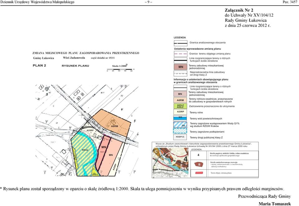 oparciu o skalę źródłową 1:2000.