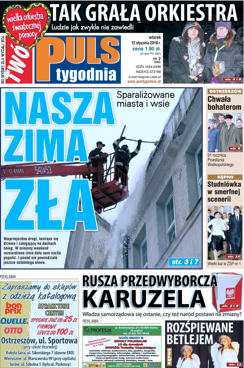 5 i 8 OSTRZESZÓW Chwa³a bohaterom 91 rocznica Powstania Wielkopolskiego str.