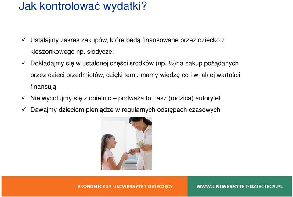 Dokładajmy się w ustalonej części środków (np.