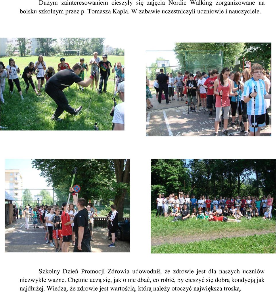 Szkolny Dzień Promocji Zdrowia udowodnił, że zdrowie jest dla naszych uczniów niezwykle ważne.