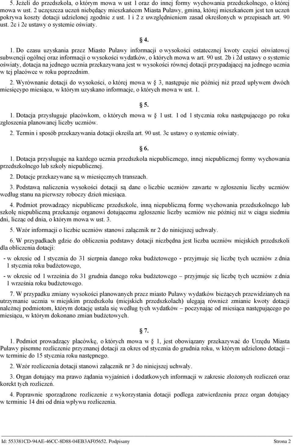 2c i 2e ustawy o systemie oświaty. 4. 1.