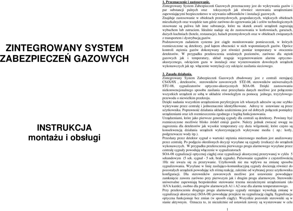 odbiorników i instalacji gazowych.