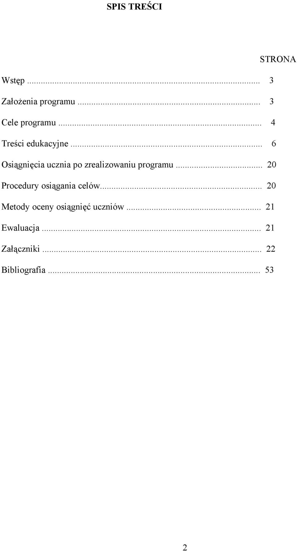 .. 6 Osiągnięcia ucznia po zrealizowaniu programu.