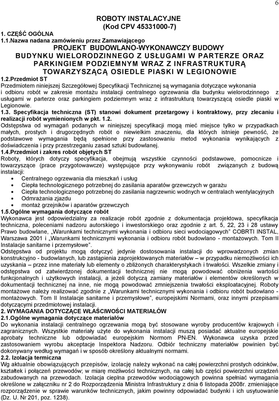 CZĘŚĆ OGÓLNA 1.