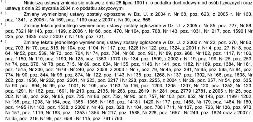 3 ) Zmiany tekstu jednolitego wymienionej ustawy zostały ogłoszone w Dz. U. z 2005 r. Nr 85, poz. 727, Nr 86, poz. 732 i Nr 143, poz. 1199, z 2006 r. Nr 66, poz. 470, Nr 104, poz. 708, Nr 143, poz.