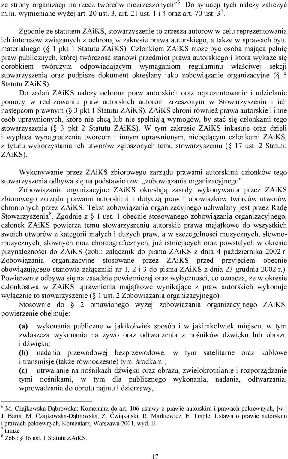 Statutu ZAiKS).