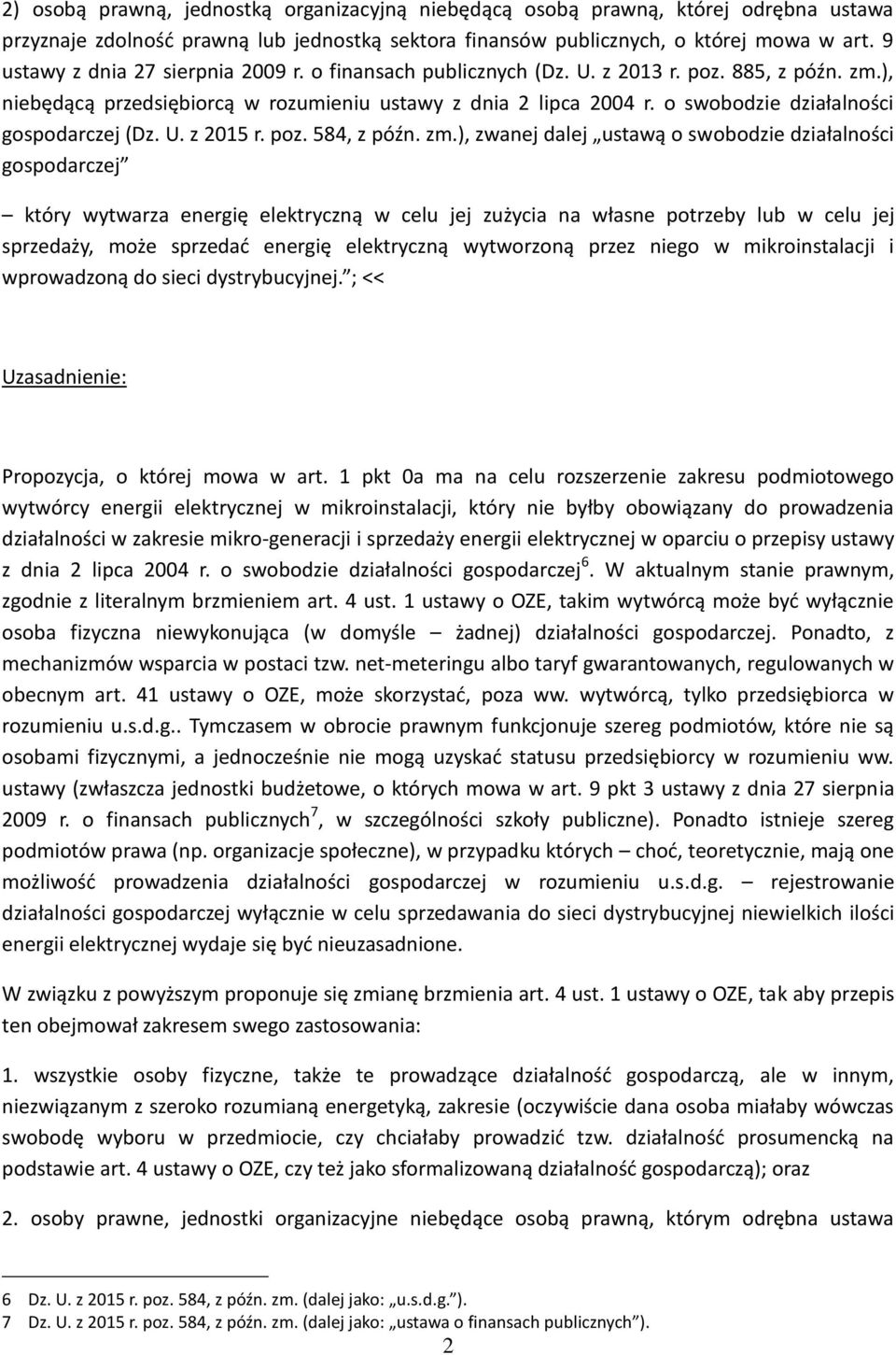 o swobodzie działalności gospodarczej (Dz. U. z 2015 r. poz. 584, z późn. zm.