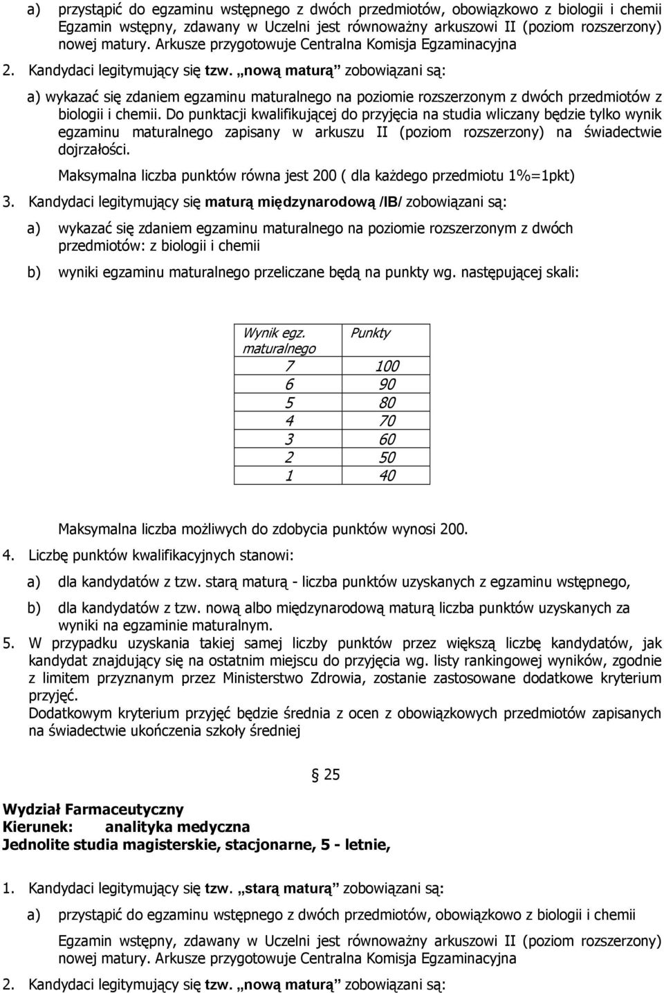 nową maturą zobowiązani są: a) wykazać się zdaniem egzaminu maturalnego na poziomie rozszerzonym z dwóch przedmiotów z biologii i chemii.