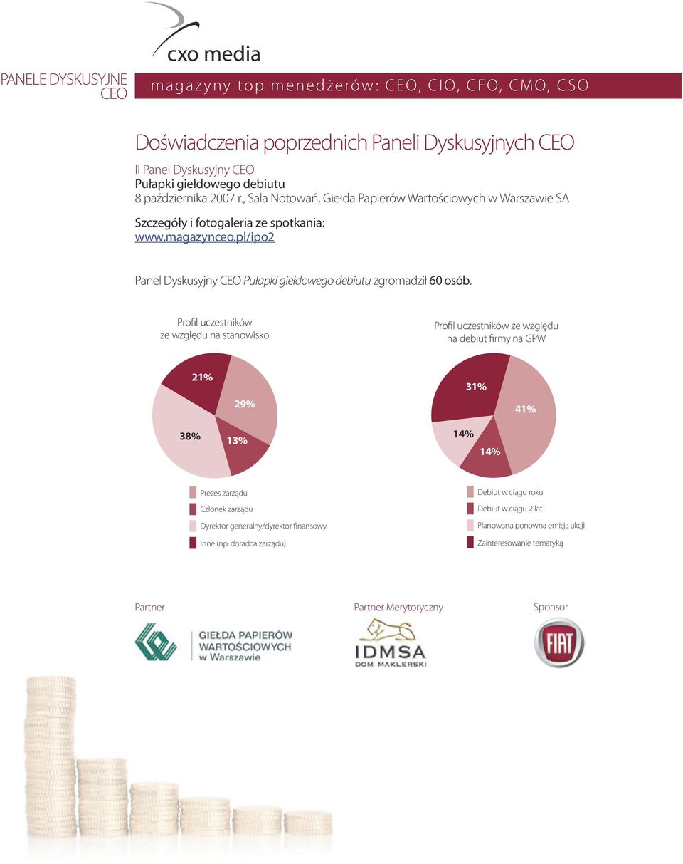 pl/ipo2 Panel Dyskusyjny Pułapki giełdowego debiutu zgromadził 60 osób.