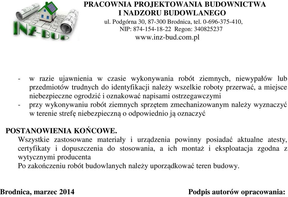 o odpowiednio ją oznaczyć POSTANOWIENIA KOŃCOWE.