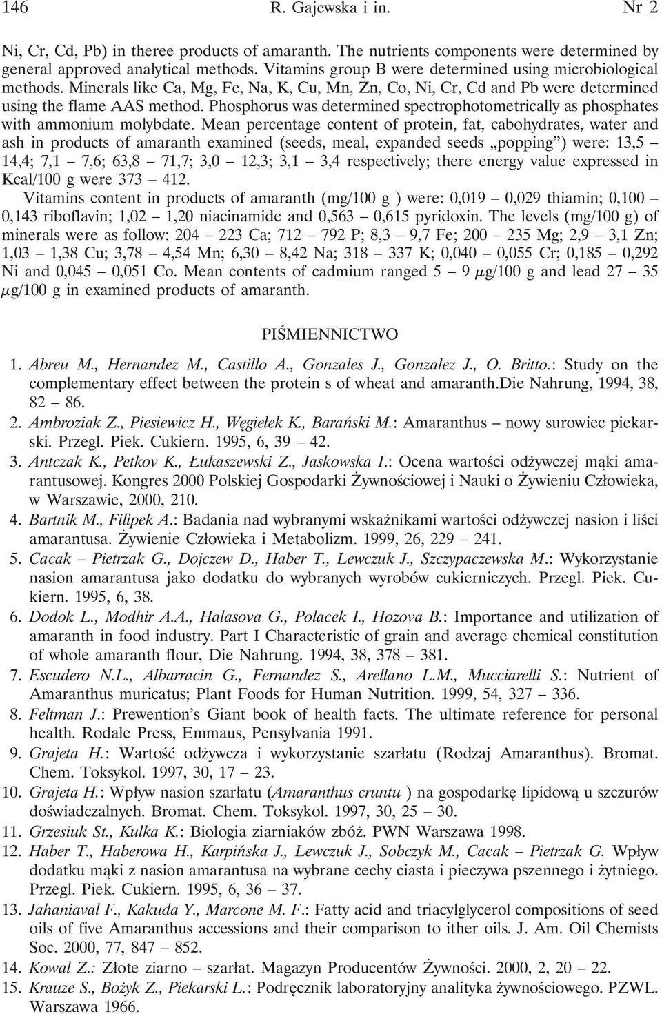 Phosphorus was determined spectrophotometrically as phosphates with ammonium molybdate.