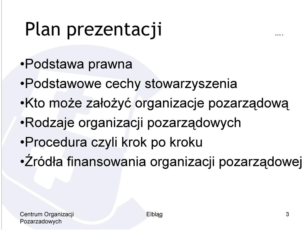 może założyć organizacje pozarządową Rodzaje