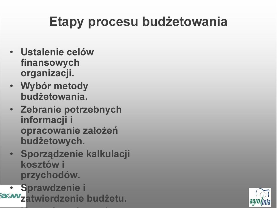 Zebranie potrzebnych informacji i opracowanie założeń