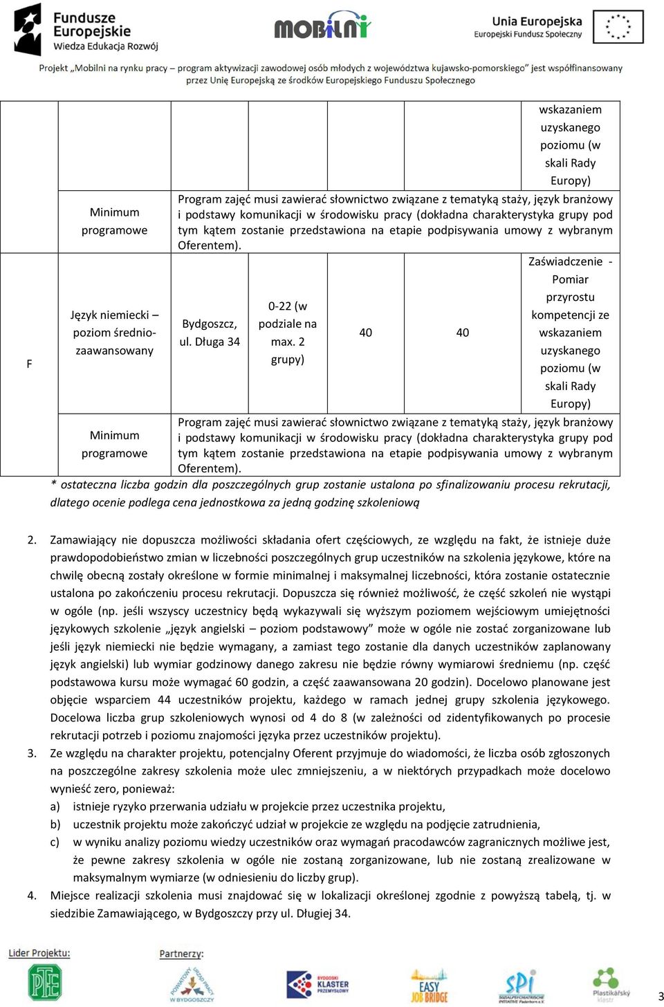 Długa 34 0-22 (w podziale na max.