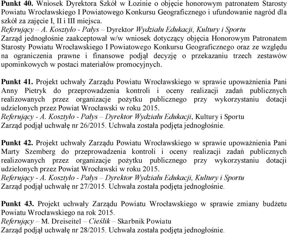 Referujący A.