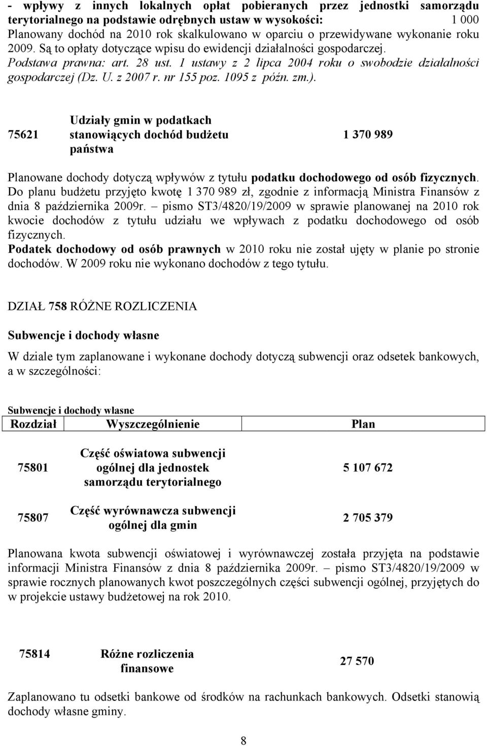 1 ustawy z 2 lipca 2004 roku o swobodzie działalności gospodarczej (Dz. U. z 2007 r. nr 155 poz. 1095 z późn. zm.).