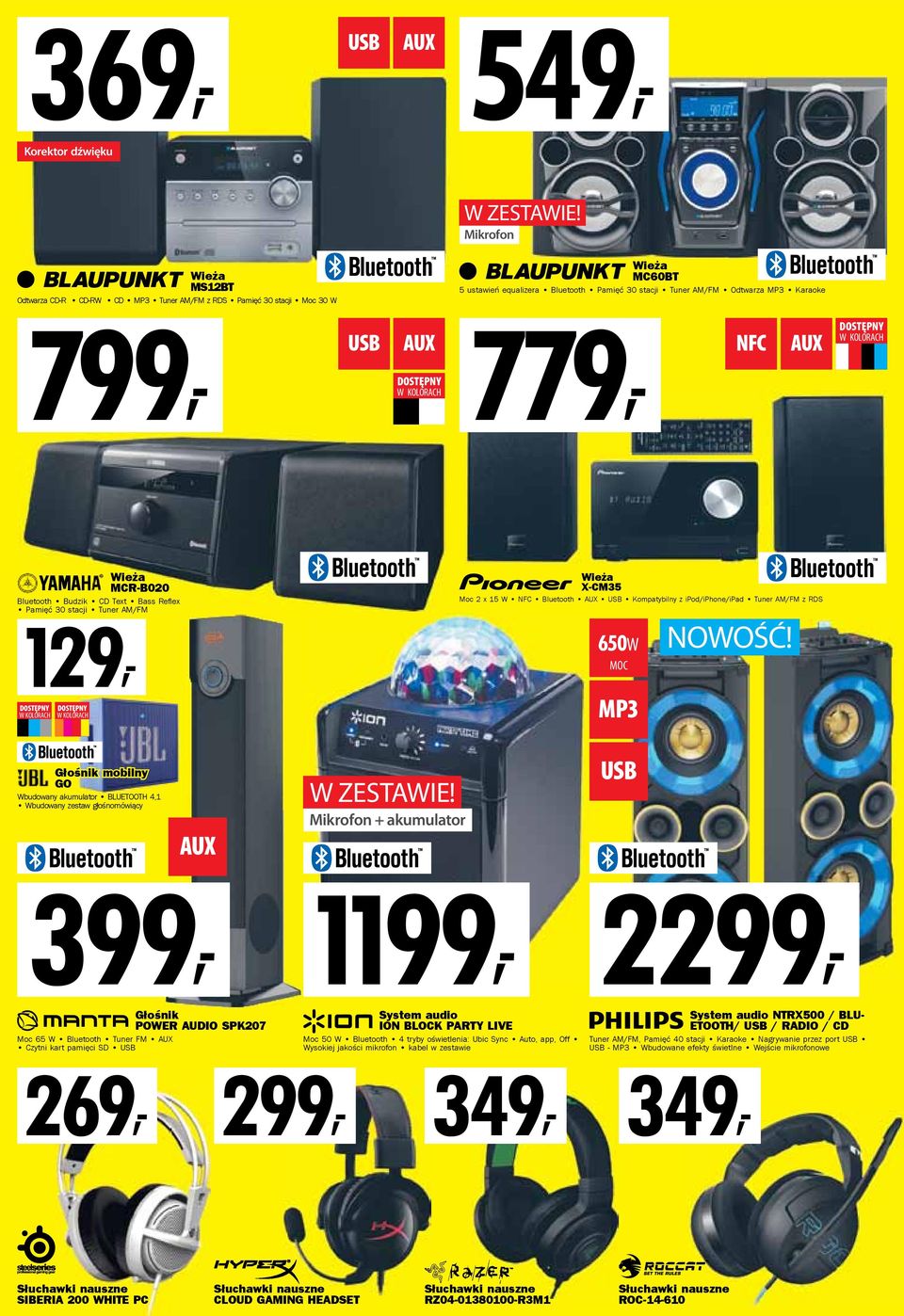ipod/iphone/ipad Tuner AM/FM z RDS 650W MP3 NOWOŚĆ!