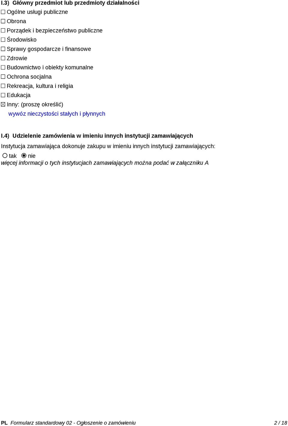 stałych i płynnych I.