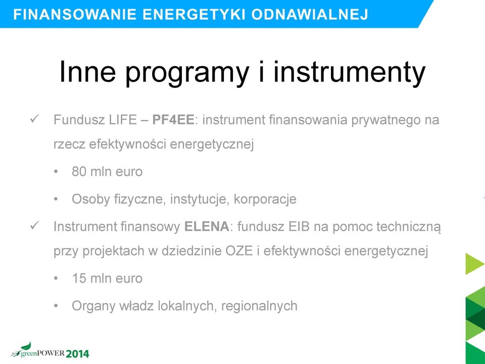 korporacje Instrument finansowy ELENA: fundusz EIB na pomoc techniczną przy