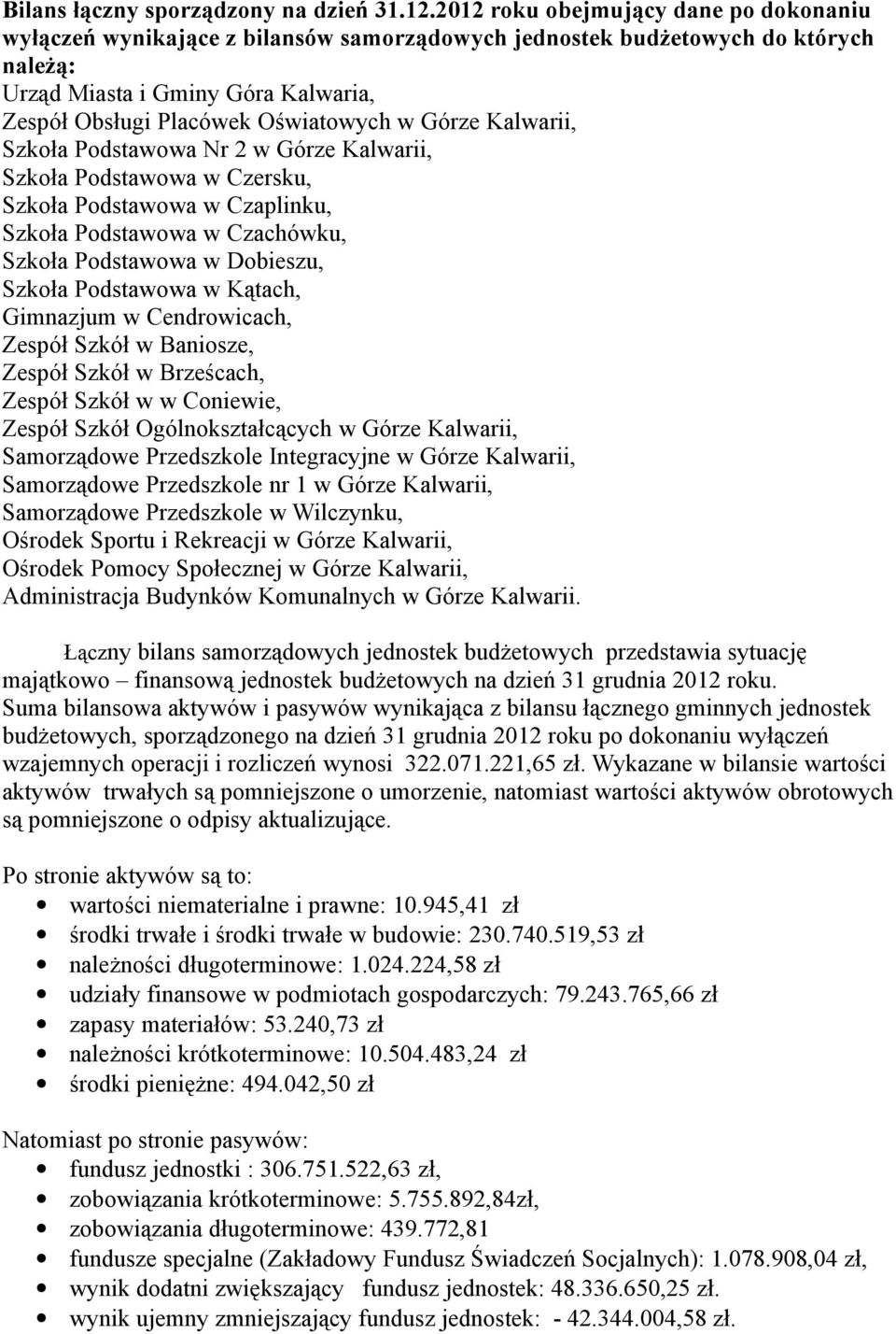Górze Kalwarii, Szkoła Podstawowa Nr 2 w Górze Kalwarii, Szkoła Podstawowa w Czersku, Szkoła Podstawowa w Czaplinku, Szkoła Podstawowa w Czachówku, Szkoła Podstawowa w Dobieszu, Szkoła Podstawowa w