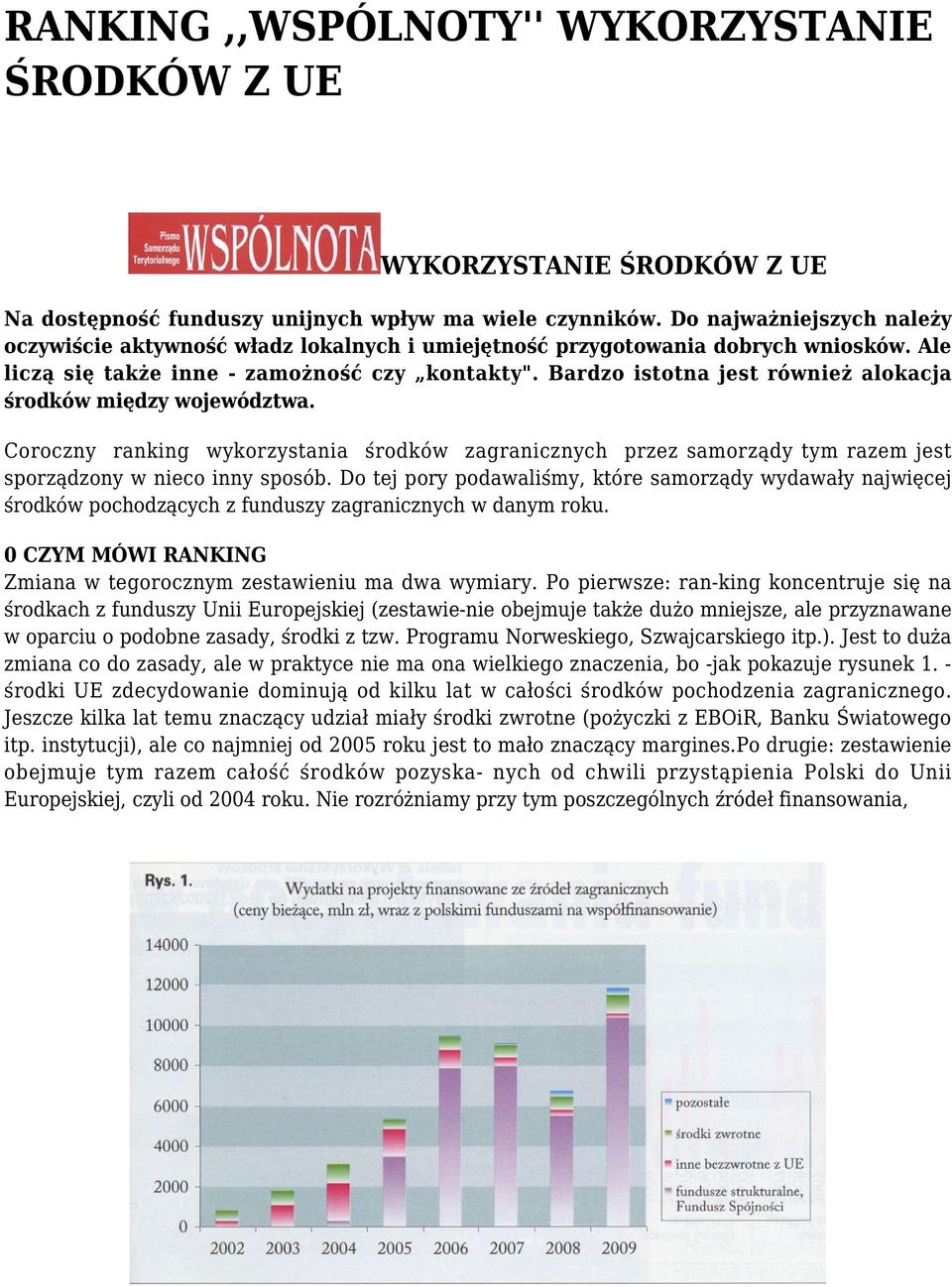 Bardzo istotna jest również alokacja środków między województwa. Coroczny ranking wykorzystania środków zagranicznych przez samorządy tym razem jest sporządzony w nieco inny sposób.