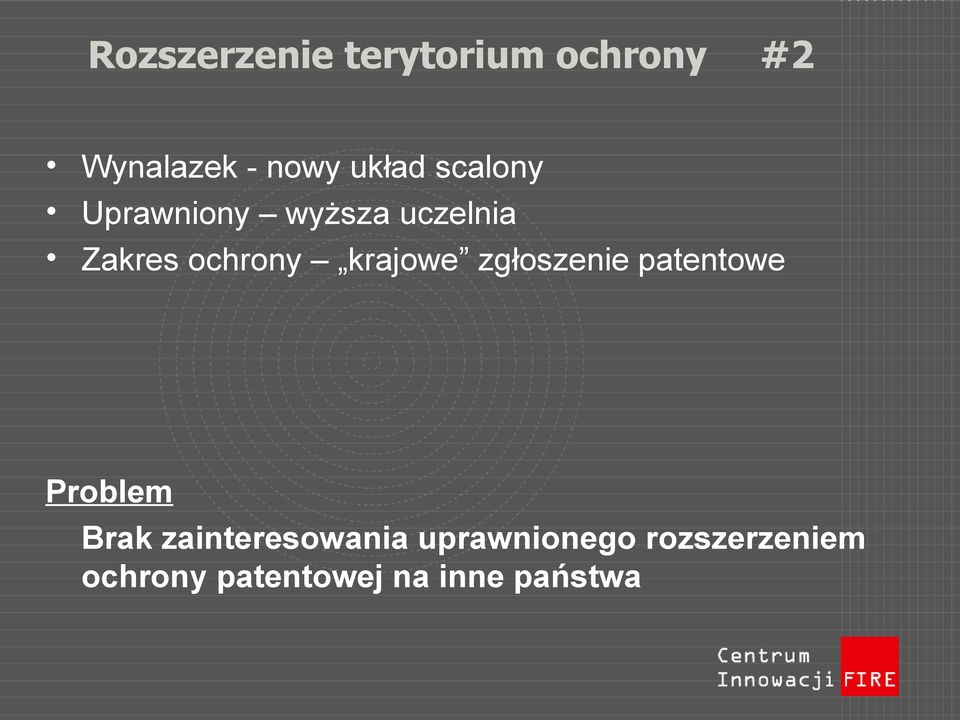 krajowe zgłoszenie patentowe Problem Brak