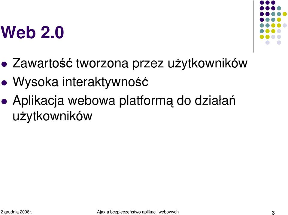 Wysoka interaktywność Aplikacja webowa