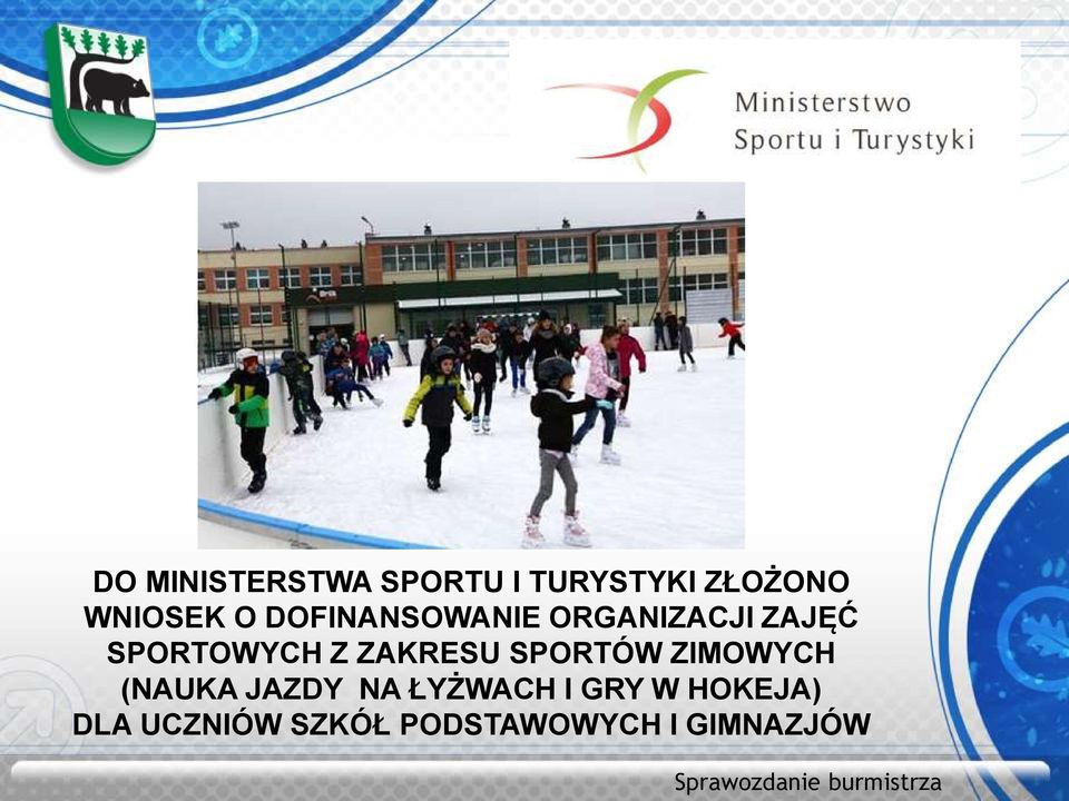 ZAKRESU SPORTÓW ZIMOWYCH (NAUKA JAZDY NA ŁYŻWACH I