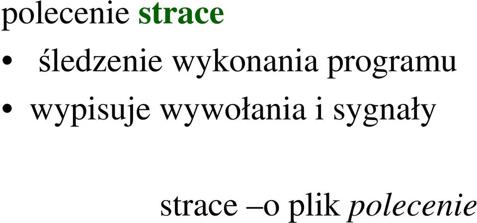 programu wypisuje