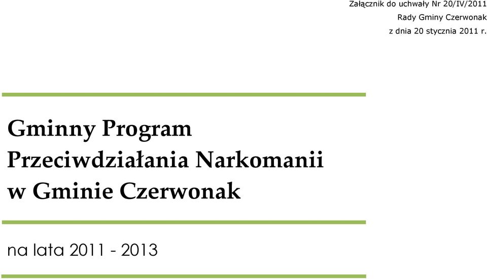 r. Gminny Program Przeciwdziałania