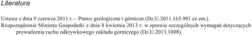 Rozporz¹dzenie Ministra Gospodarki z dnia 8 kwietnia 2013 r.
