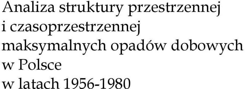 czasoprzestrzennej