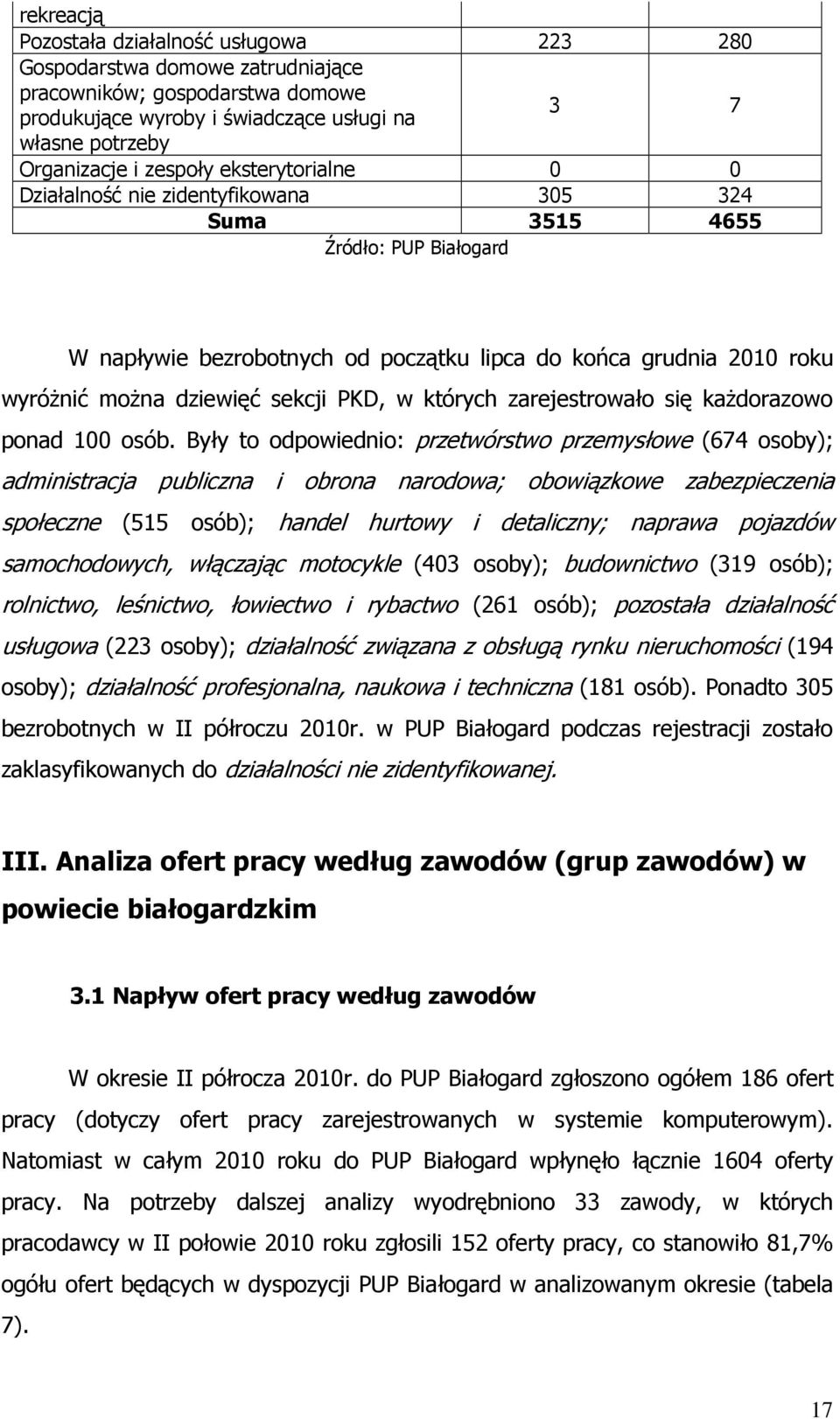 PKD, w których zarejestrowało się kaŝdorazowo ponad 100 osób.