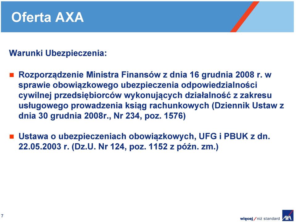 działalność z zakresu usługowego prowadzenia ksiąg rachunkowych (Dziennik Ustaw z dnia 30 grudnia