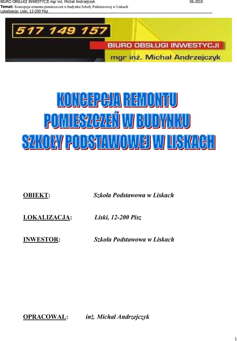 WESTOR: Szkoła Podstawowa w Liskach