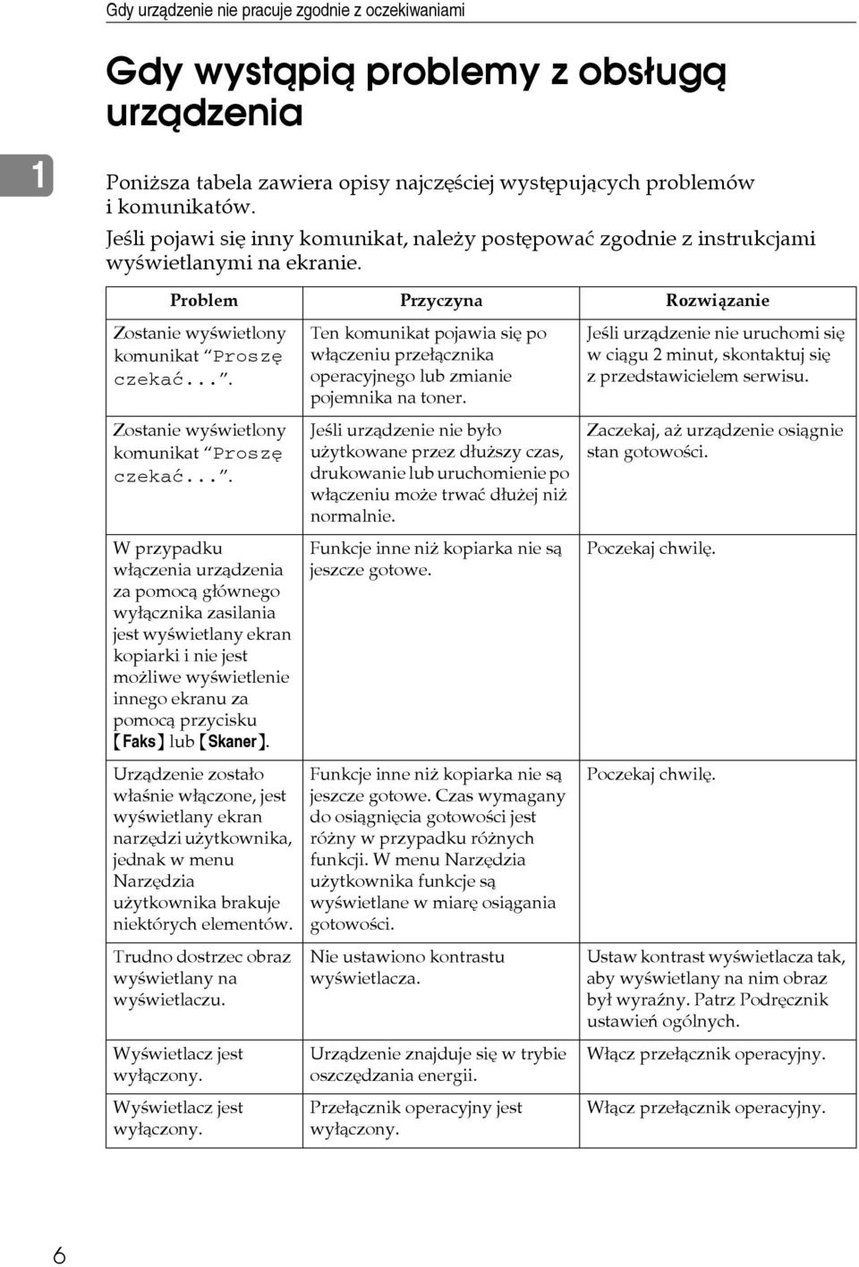 ... Zostanie wyãwietlony komunikat Proszê czekaæ.