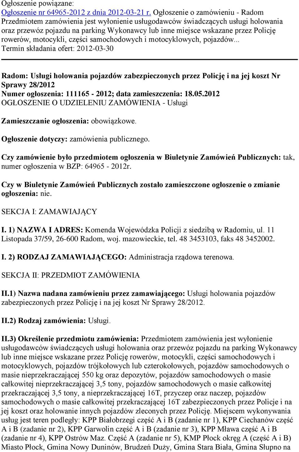 rowerów, motocykli, części samochodowych i motocyklowych, pojazdów.