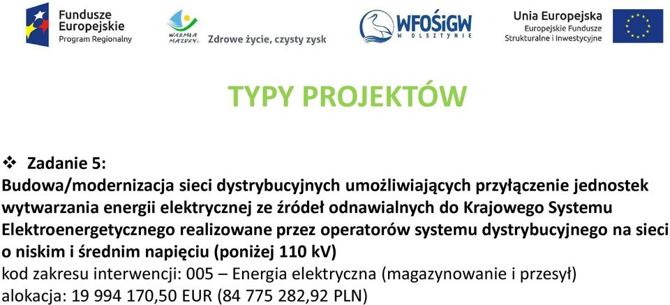 realizowane przez operatorów systemu dystrybucyjnego na sieci o niskim i średnim napięciu (poniżej 110 kv)