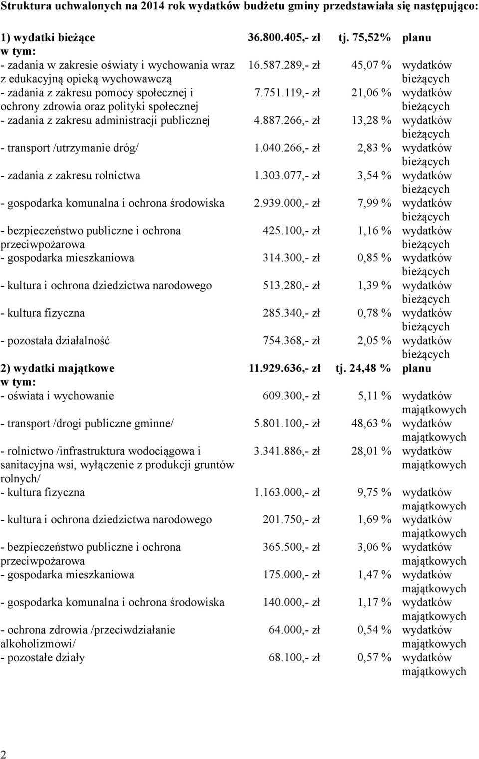 289,- zł 45,07 % wydatków bieżących - zadania z zakresu pomocy społecznej i ochrony zdrowia oraz polityki społecznej 7.751.