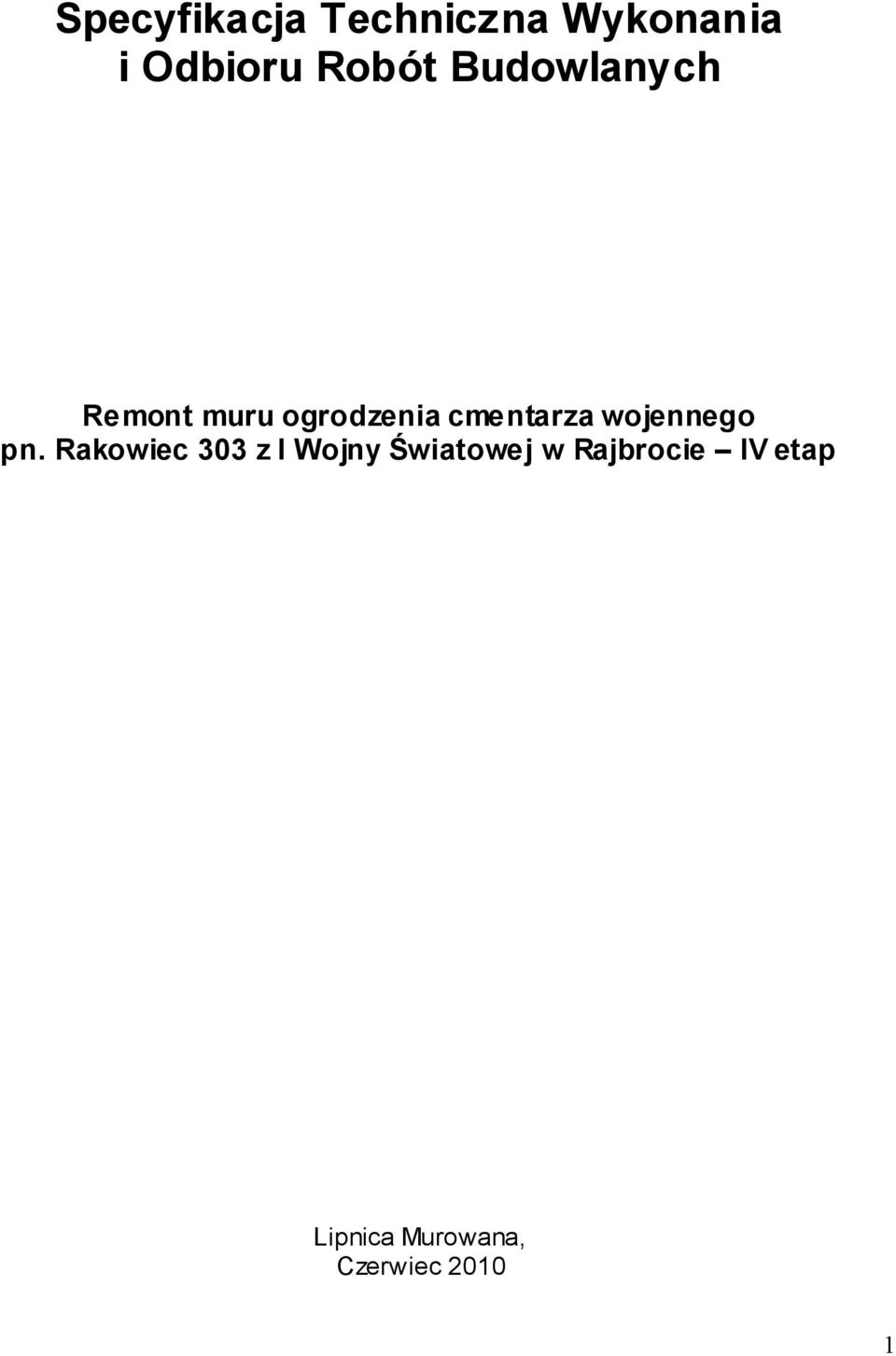 cmentarza wojennego pn.