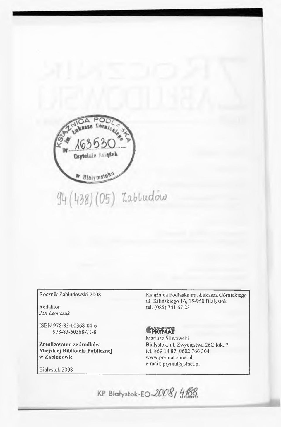 Kilińskiego 16, 15-950 Białystok tel. (085) 741 67 23 J&ZSh.