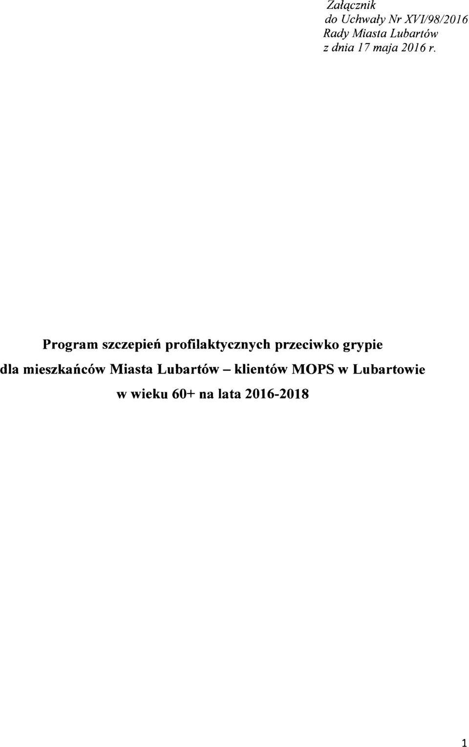 Program szczepień profilaktycznych przeciwko grypie dla