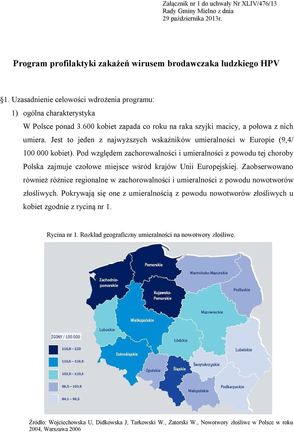 Jest to jeden z najwyższych wskaźników umieralności w Europie (9,4/ 100 000 kobiet).